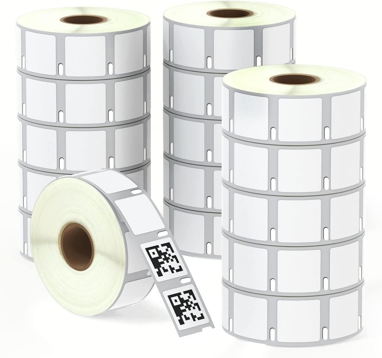 BETCKEY - (1" x 1") Square thermal stickers [16 Rolls/12000 Labels]